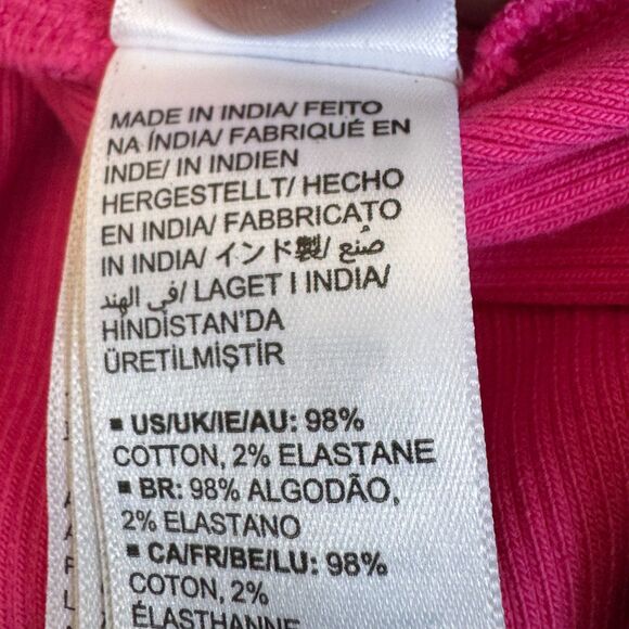 The Drop x vi_bogodist Hot Pink Front Cutout Ribbed Button Dress Women’s M NWT - Picture 2 of 7